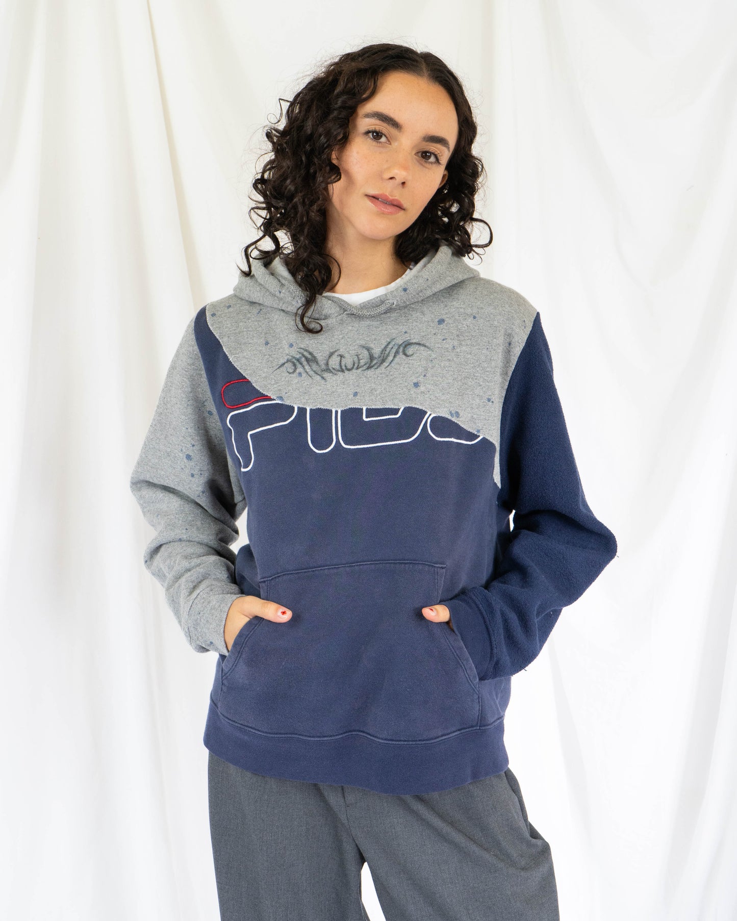 Reclaimed Speckled Indigo Hoodie