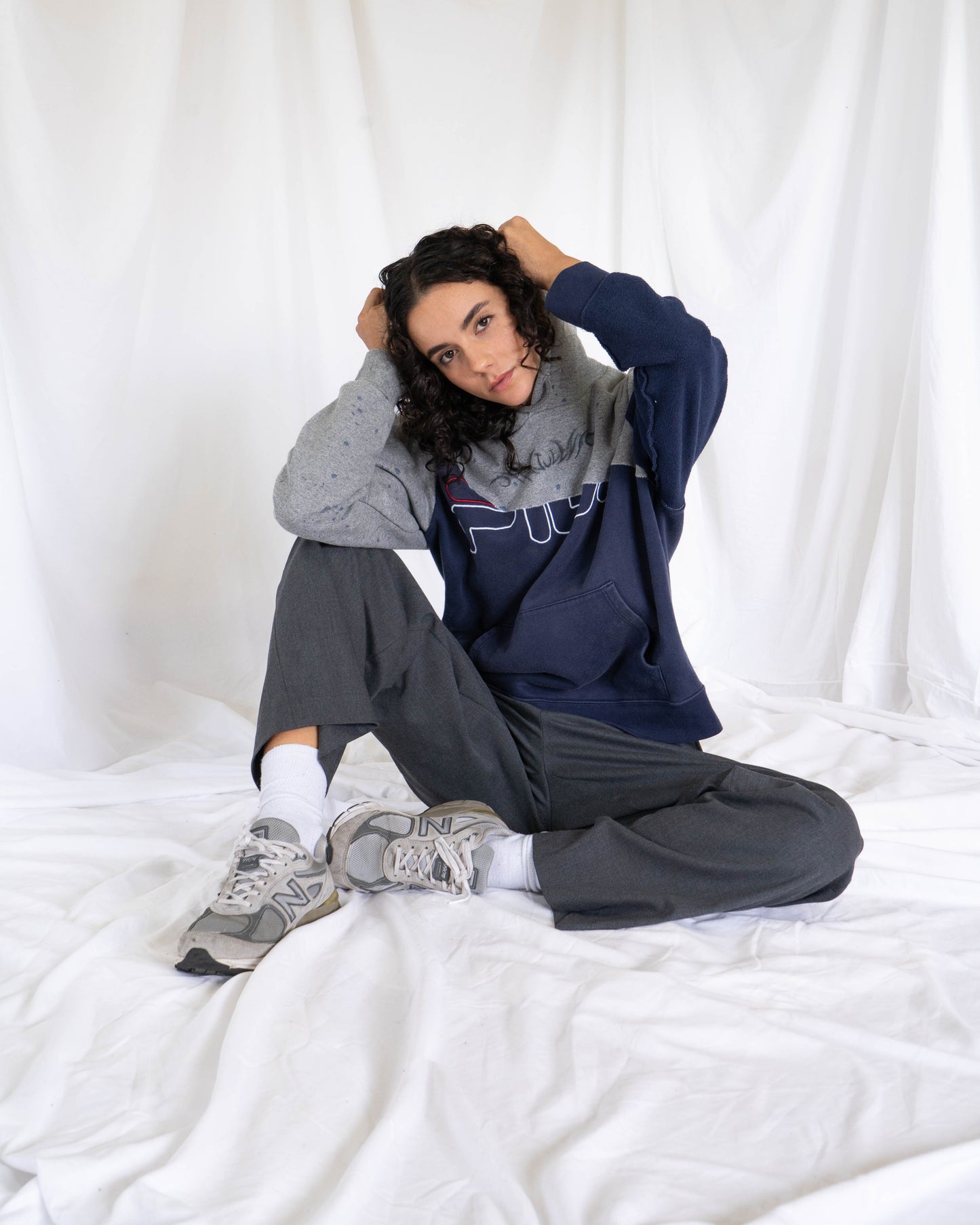 Reclaimed Speckled Indigo Hoodie