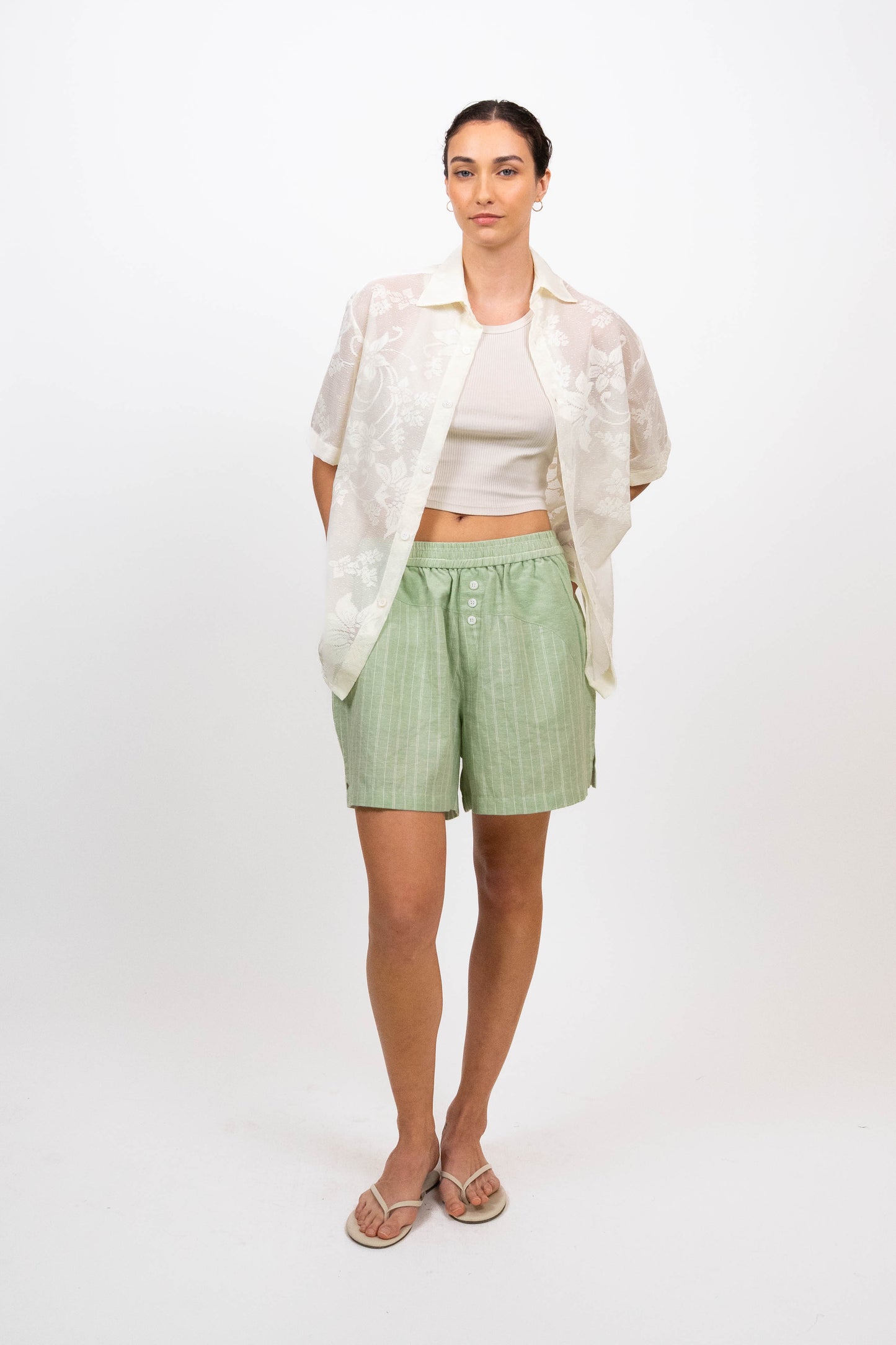 Lace Trev Button Down (Size M)