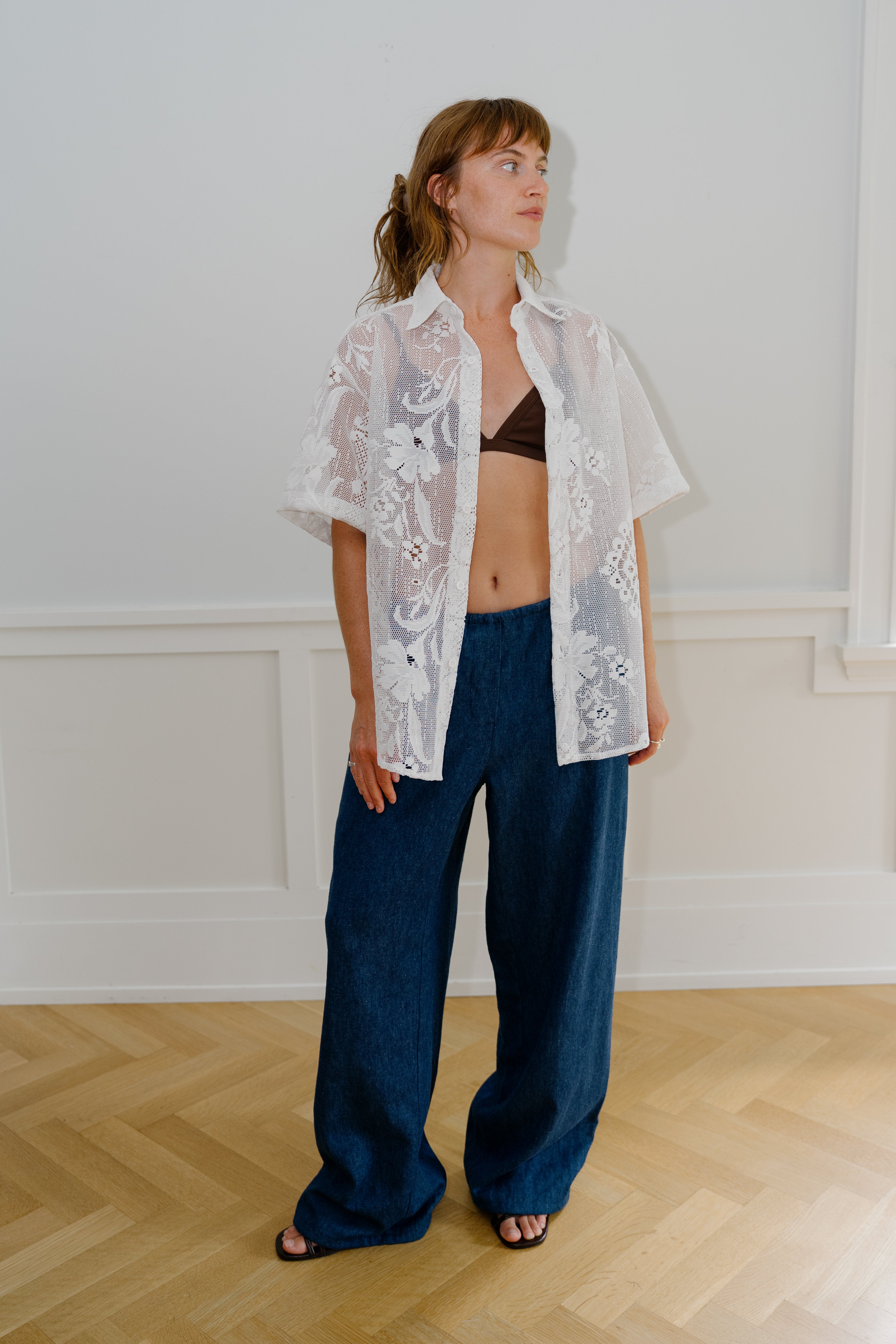 Lace Button Down - 2