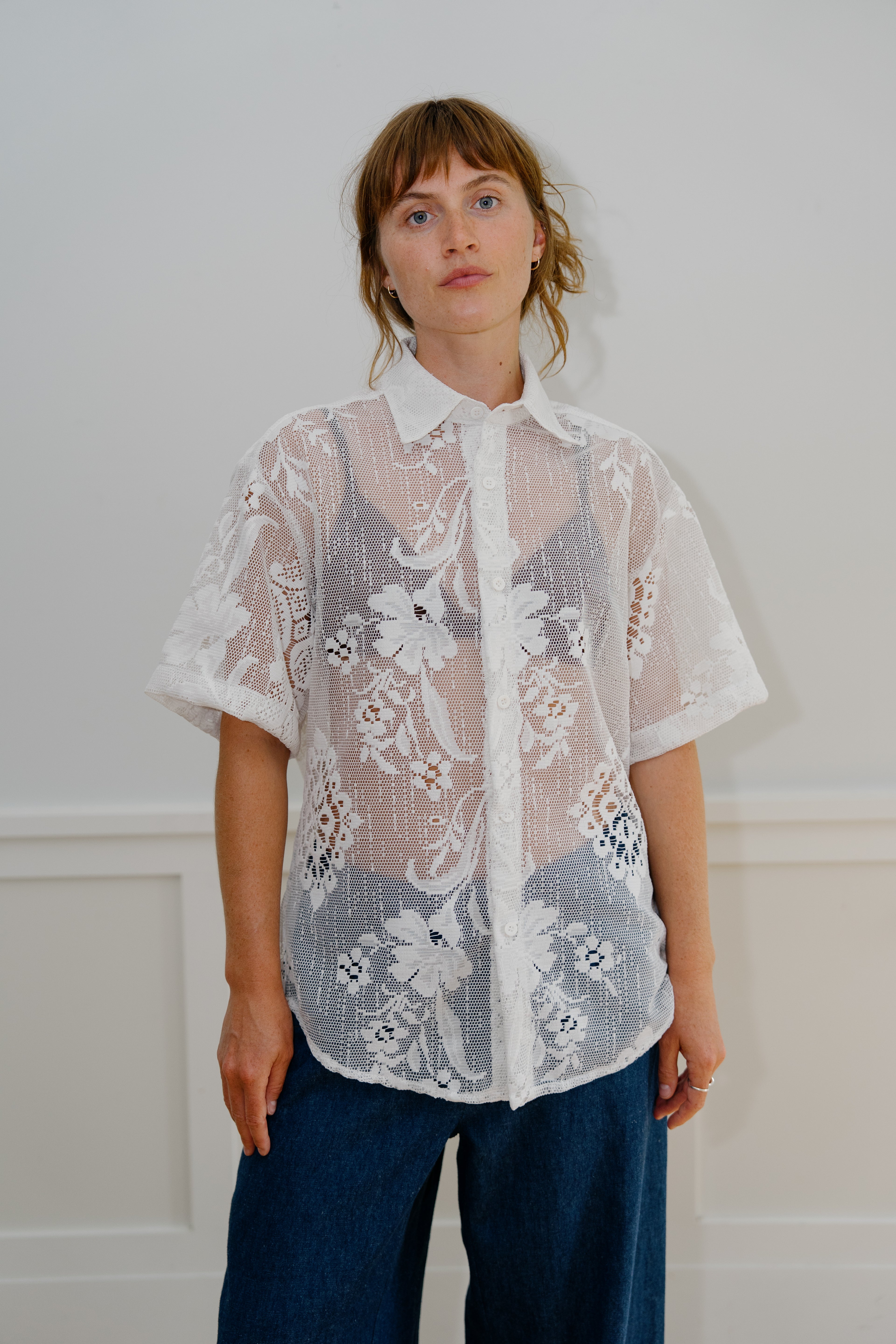Lace Button Down - 2