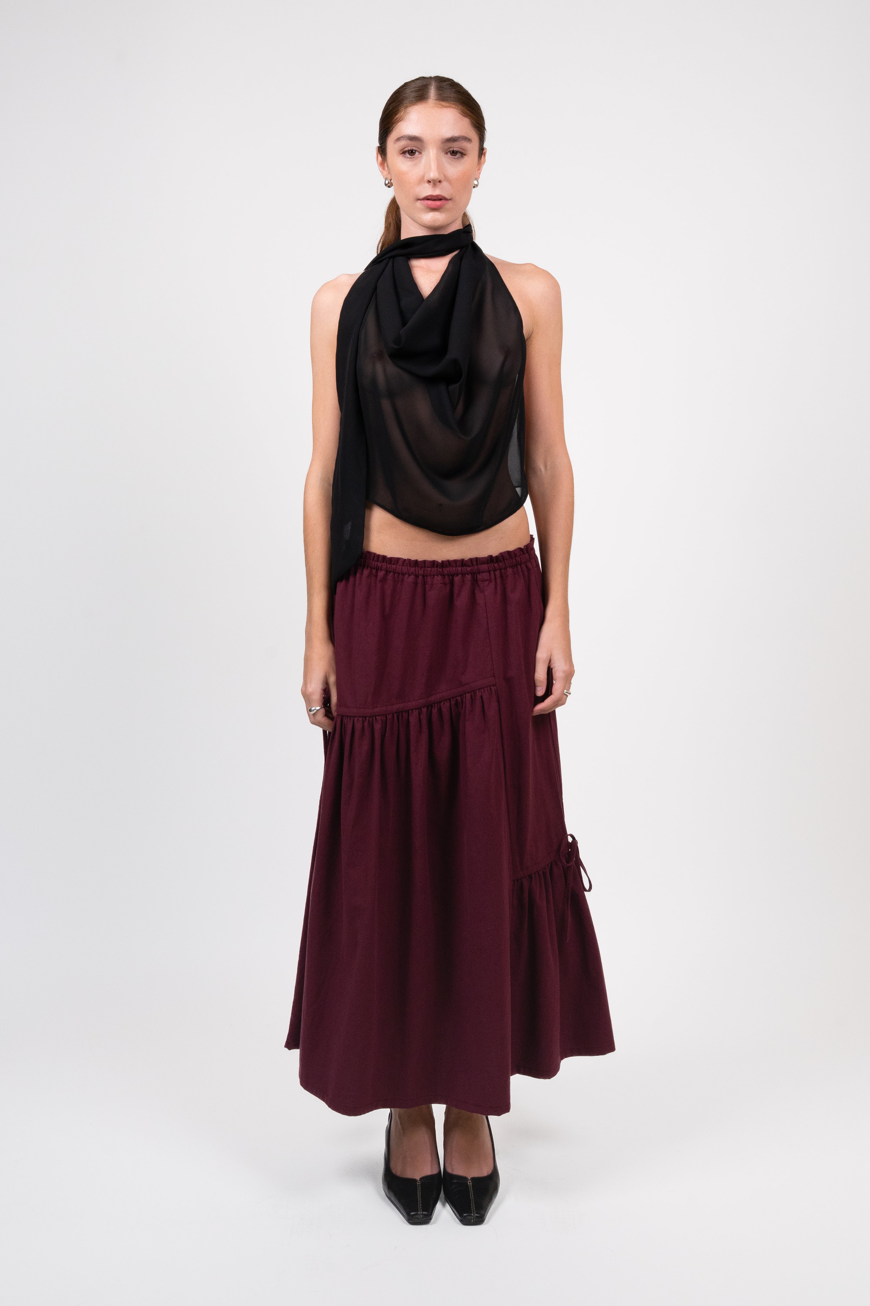 Museum Skirt - Merlot