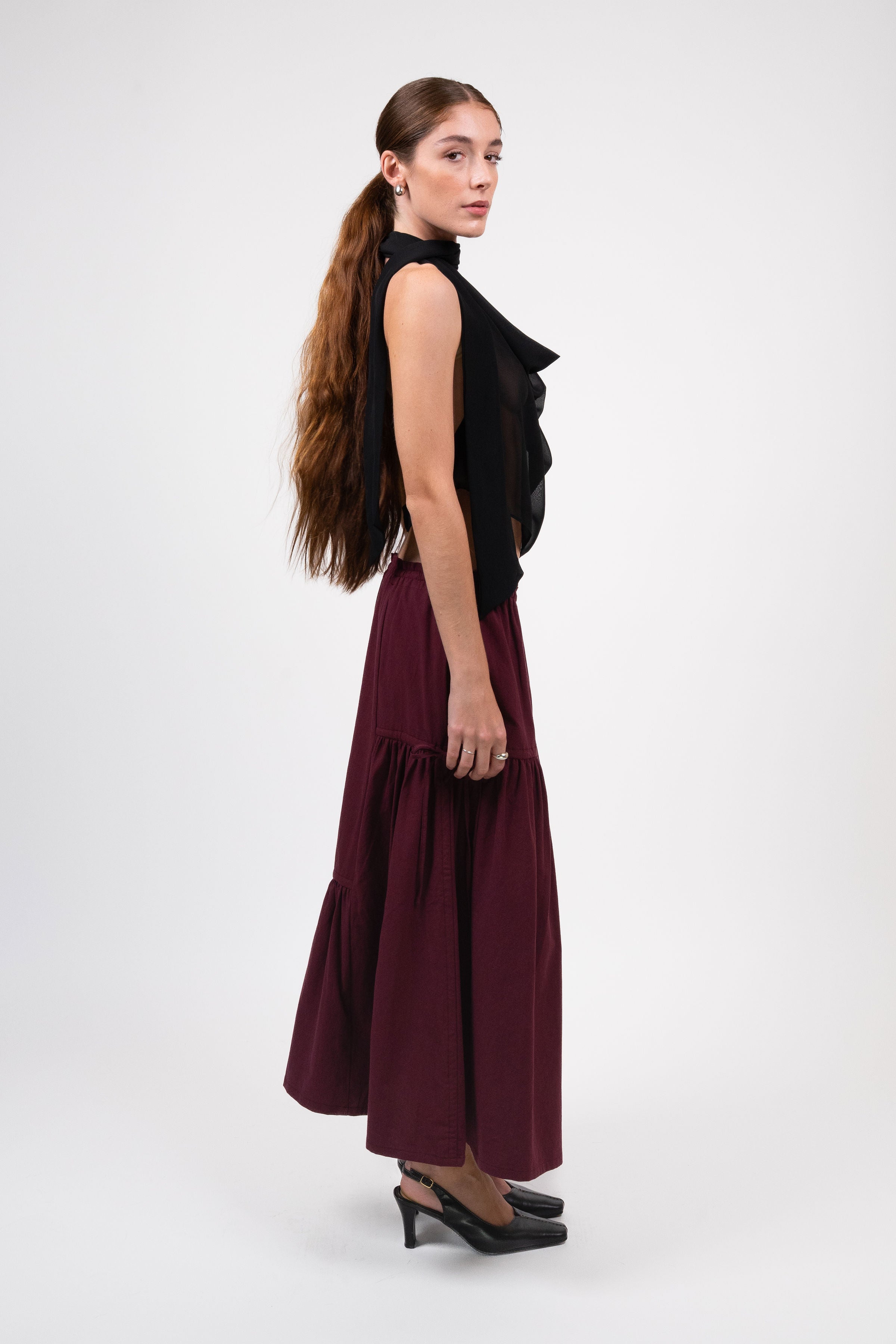 Museum Skirt - Merlot