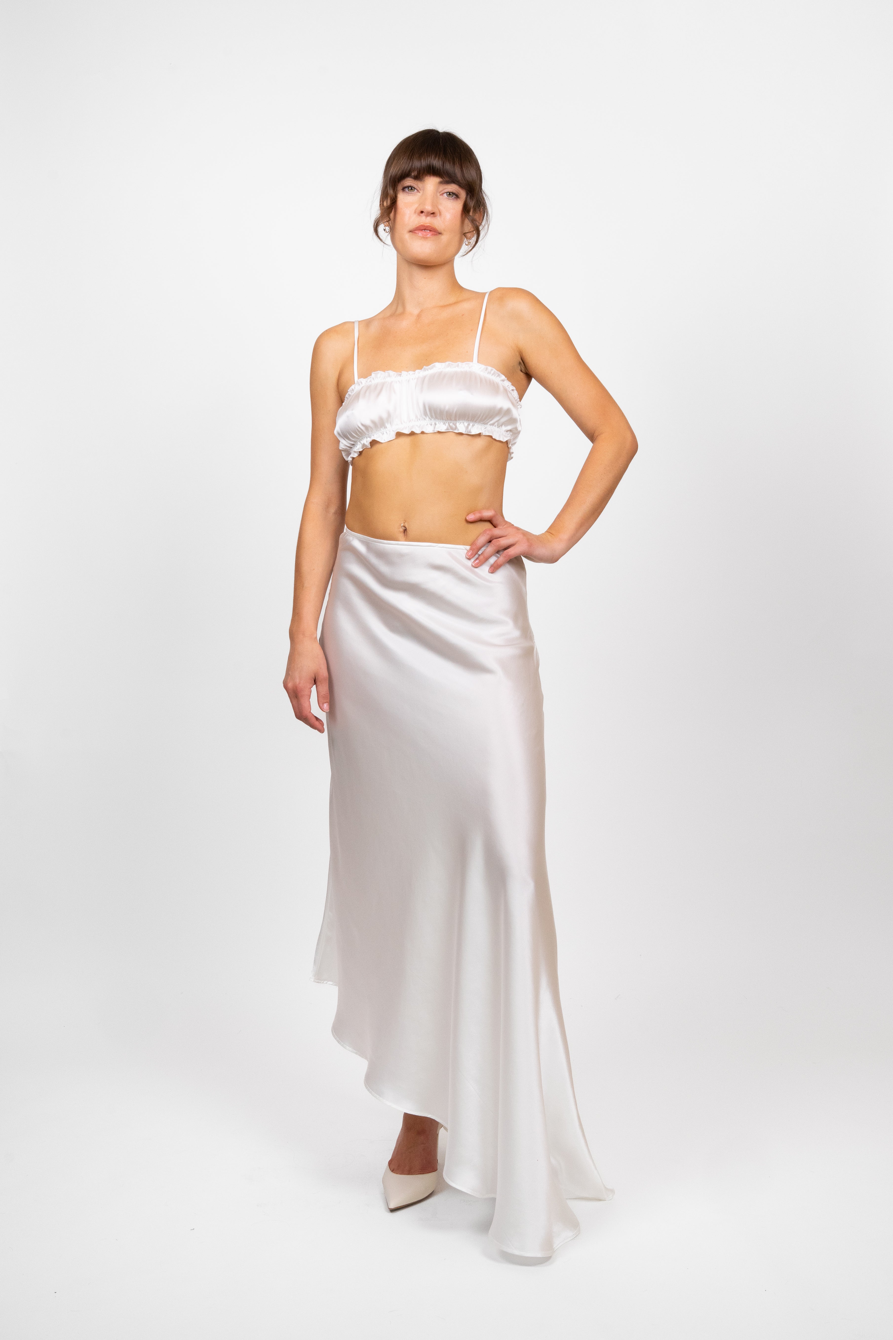 Silk Skirt - Pearl