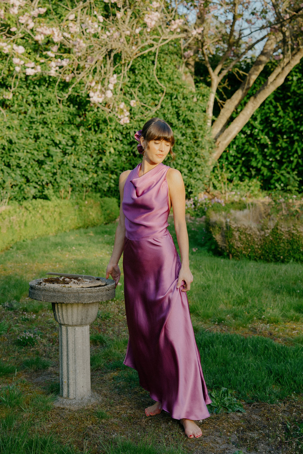 Silk Skirt - Magenta