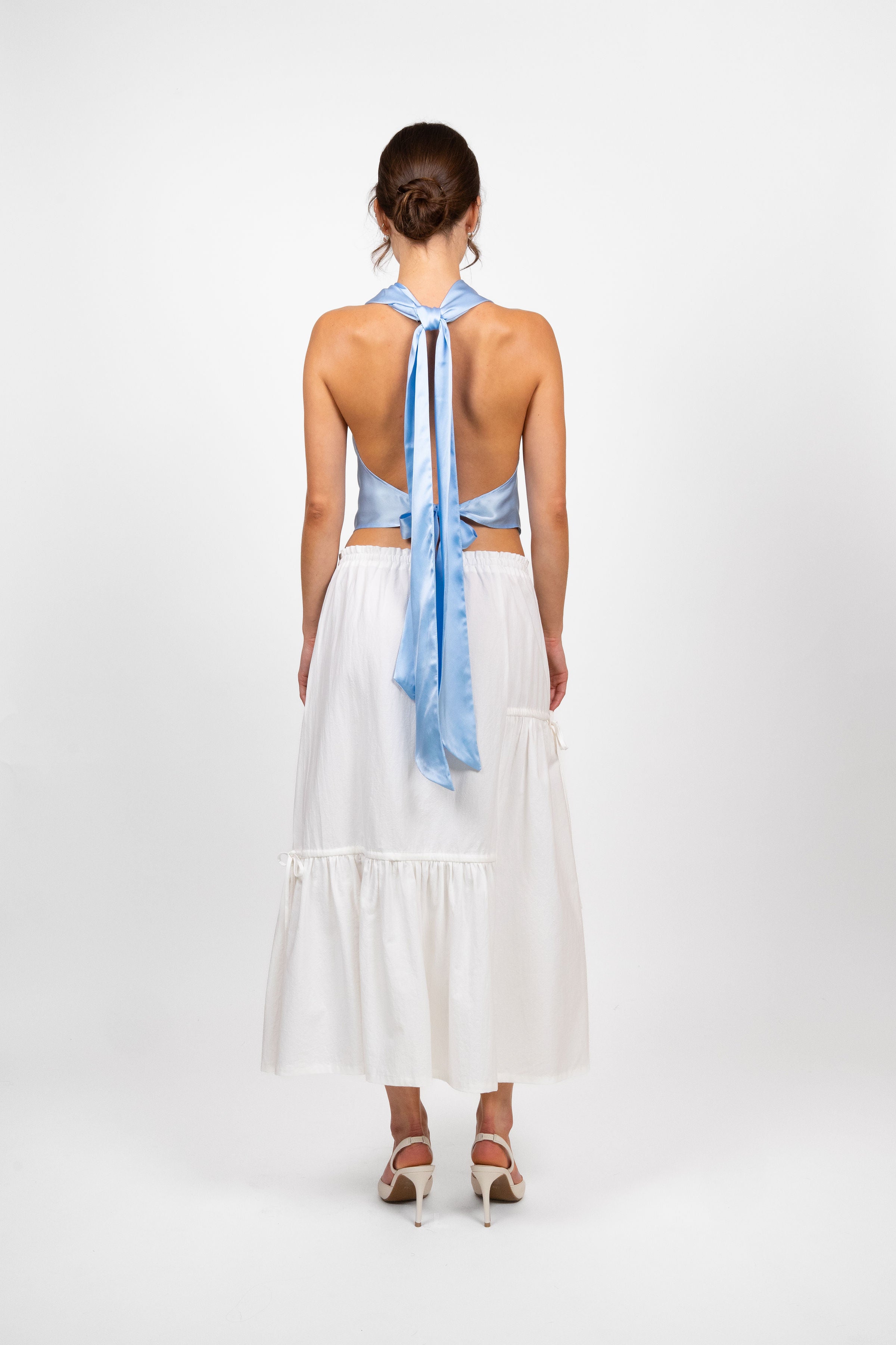 Silk Top - Sky